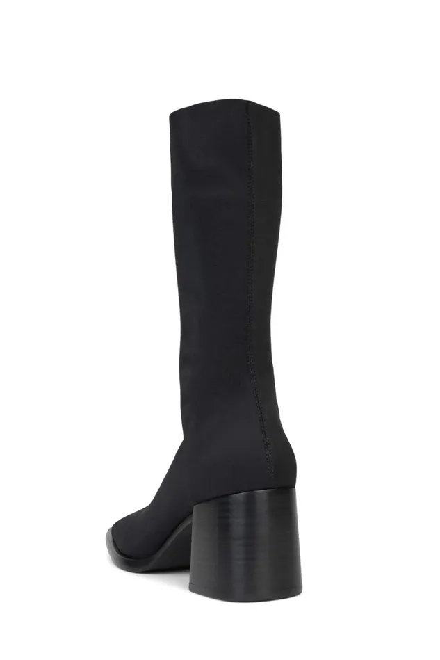 Jeffrey Campbell BLOGGER Black Neoprene Women Ankle To Mid