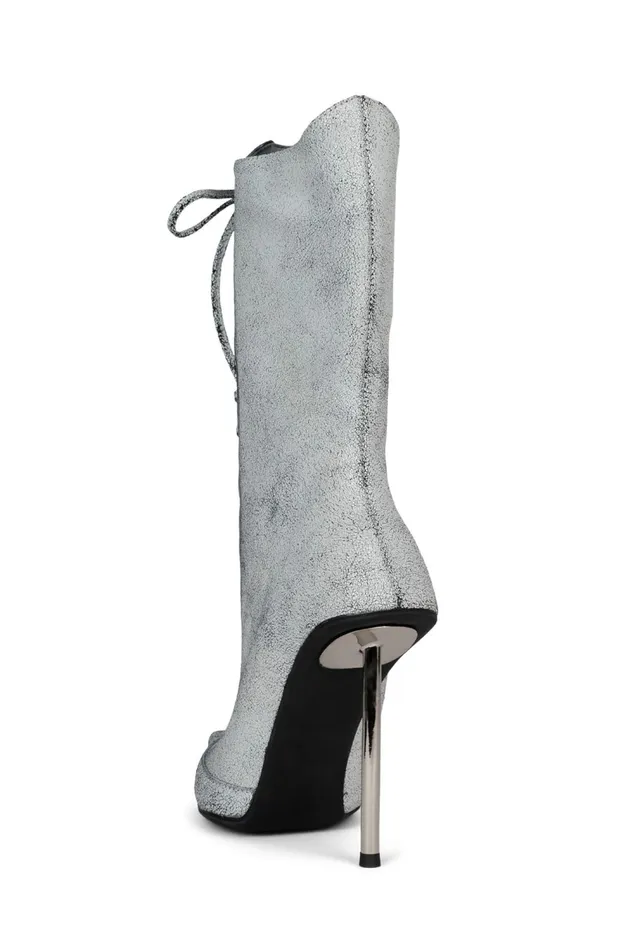 Jeffrey Campbell BRINGITON White Crackle Women Ankle To Mid