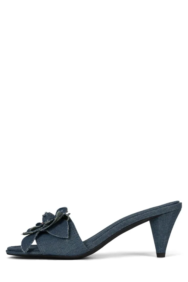 Jeffrey Campbell BUDDING Blue Denim Women Heel