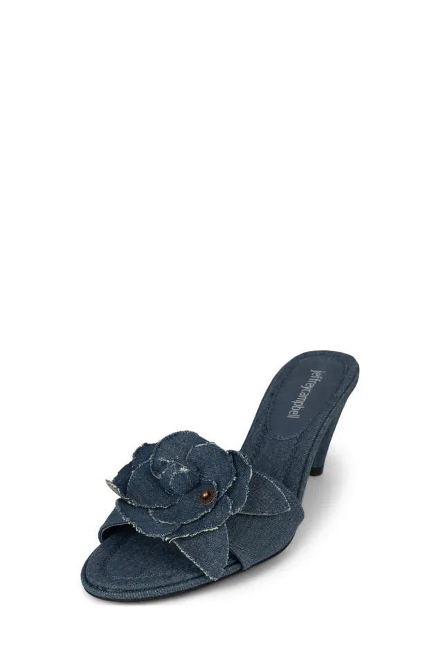 Jeffrey Campbell BUDDING Blue Denim Women Heel