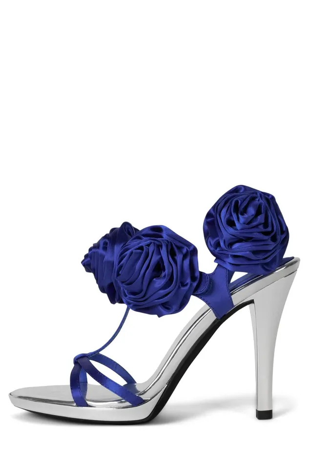 Jeffrey Campbell CAMELLIA Blue Silver Women Heel