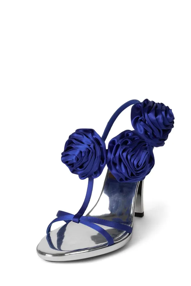 Jeffrey Campbell CAMELLIA Blue Silver Women Heel