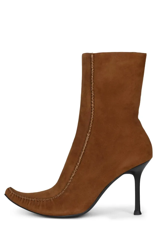 Jeffrey Campbell CREEPIN Tan Suede Women Ankle To Mid