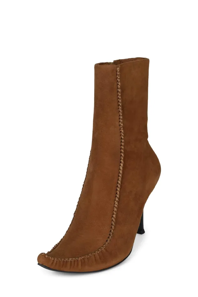 Jeffrey Campbell CREEPIN Tan Suede Women Ankle To Mid