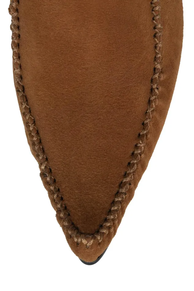 Jeffrey Campbell CREEPIN Tan Suede Women Ankle To Mid