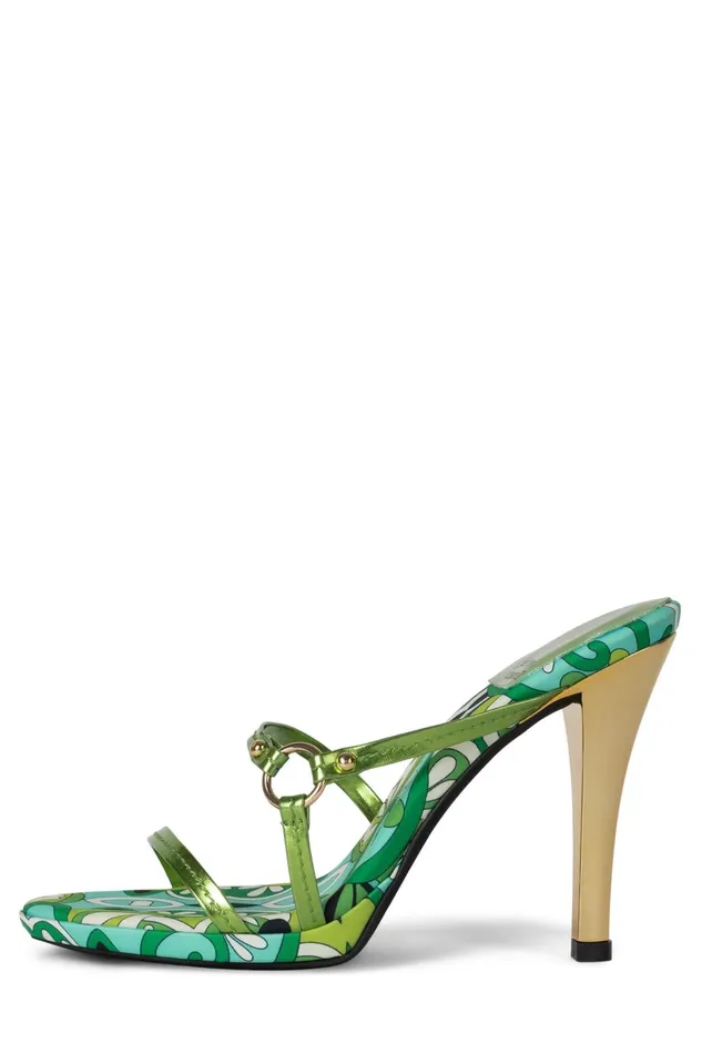 Jeffrey Campbell CURIOSITY Green Multi Green Women Heel