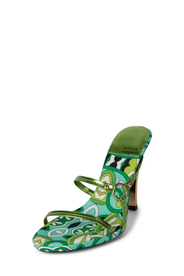 Jeffrey Campbell CURIOSITY Green Multi Green Women Heel