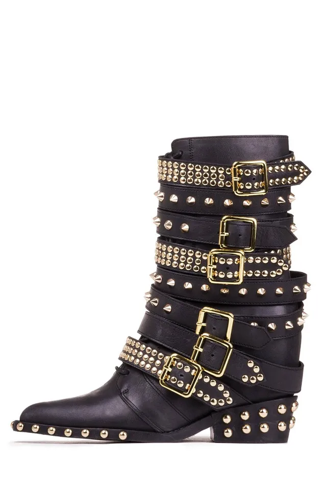 Jeffrey Campbell DRACOSTUD White Silver Women Ankle To Mid