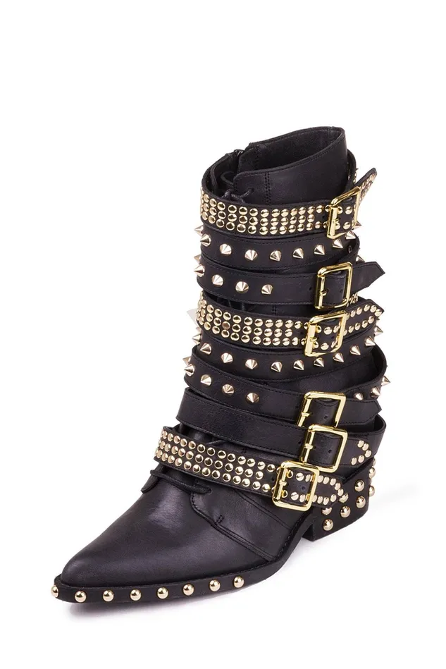 Jeffrey Campbell DRACOSTUD White Silver Women Ankle To Mid