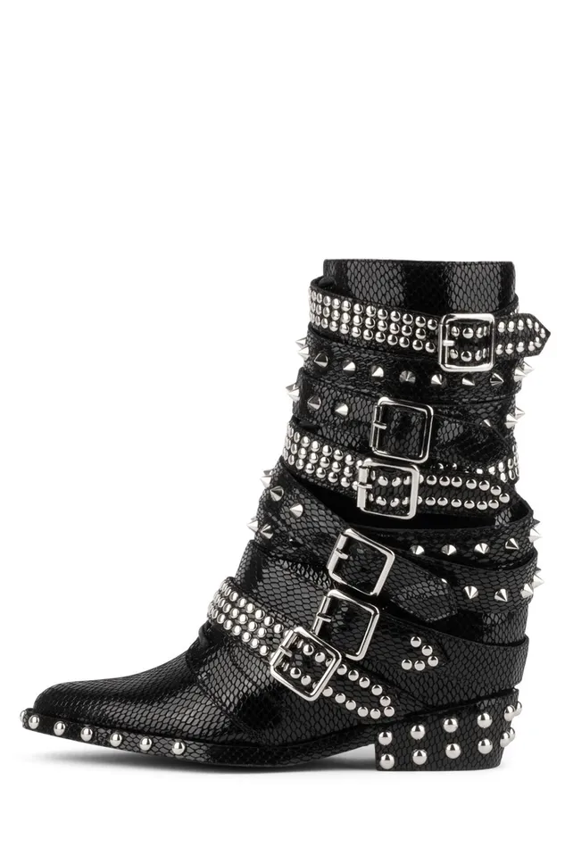 Jeffrey Campbell DRACOSTUD White Silver Women Ankle To Mid