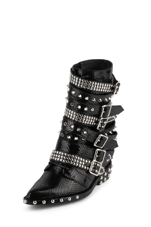 Jeffrey Campbell DRACOSTUD White Silver Women Ankle To Mid