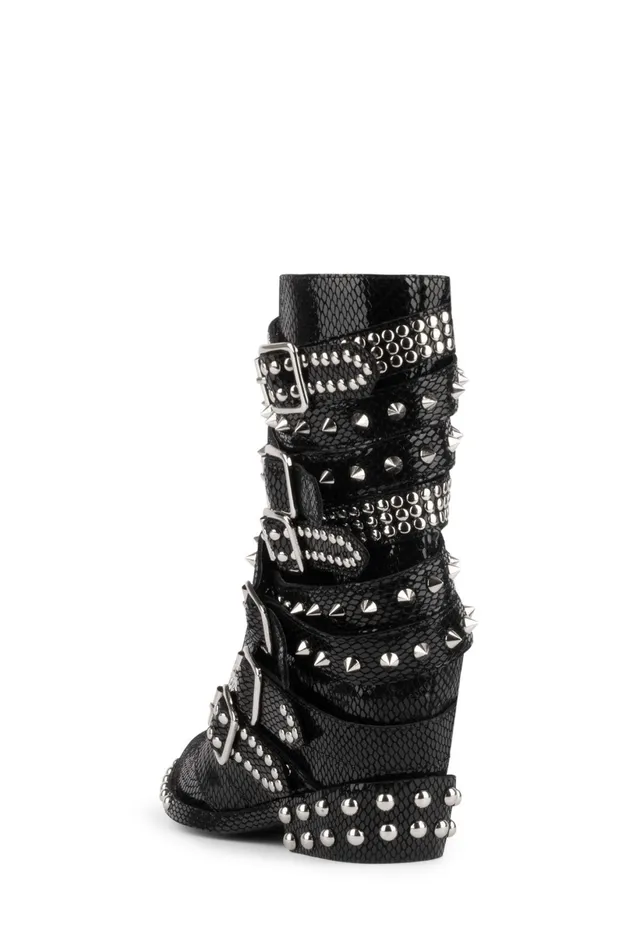 Jeffrey Campbell DRACOSTUD White Silver Women Ankle To Mid