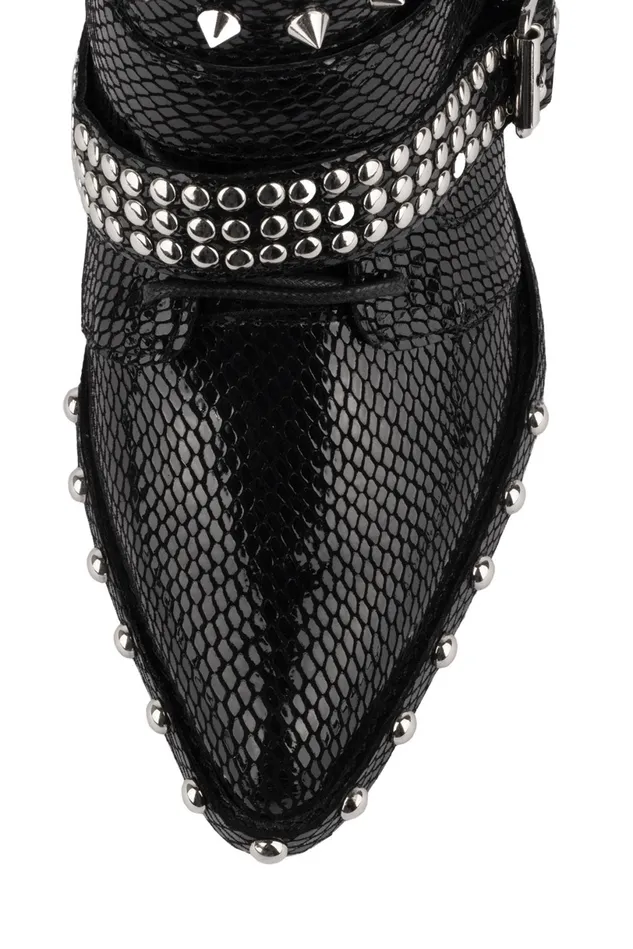 Jeffrey Campbell DRACOSTUD White Silver Women Ankle To Mid