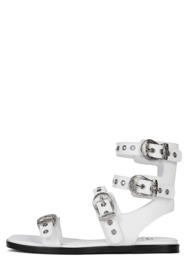 Jeffrey Campbell ECLECTA White Silver Women Flat