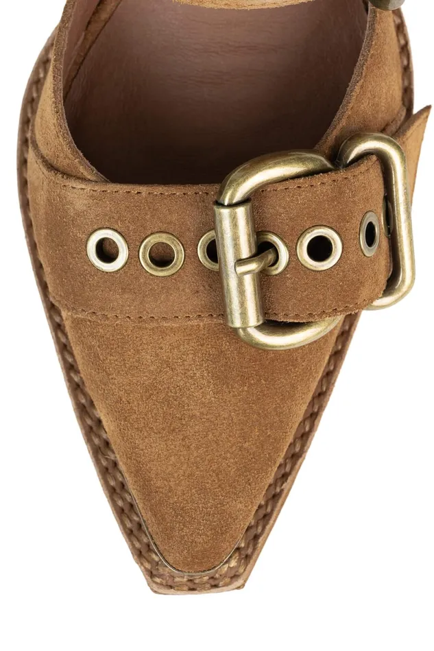 Jeffrey Campbell EMILIA Tan Suede Women Pump