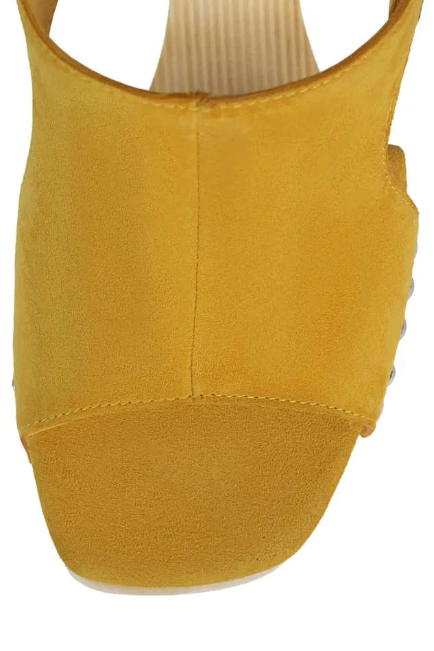Jeffrey Campbell ETHEREAL Mustard Suede Women Sandal