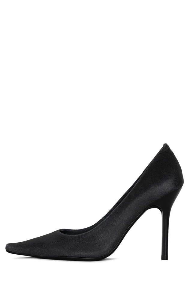 Jeffrey Campbell EVELIE Black Distressed Women Pump