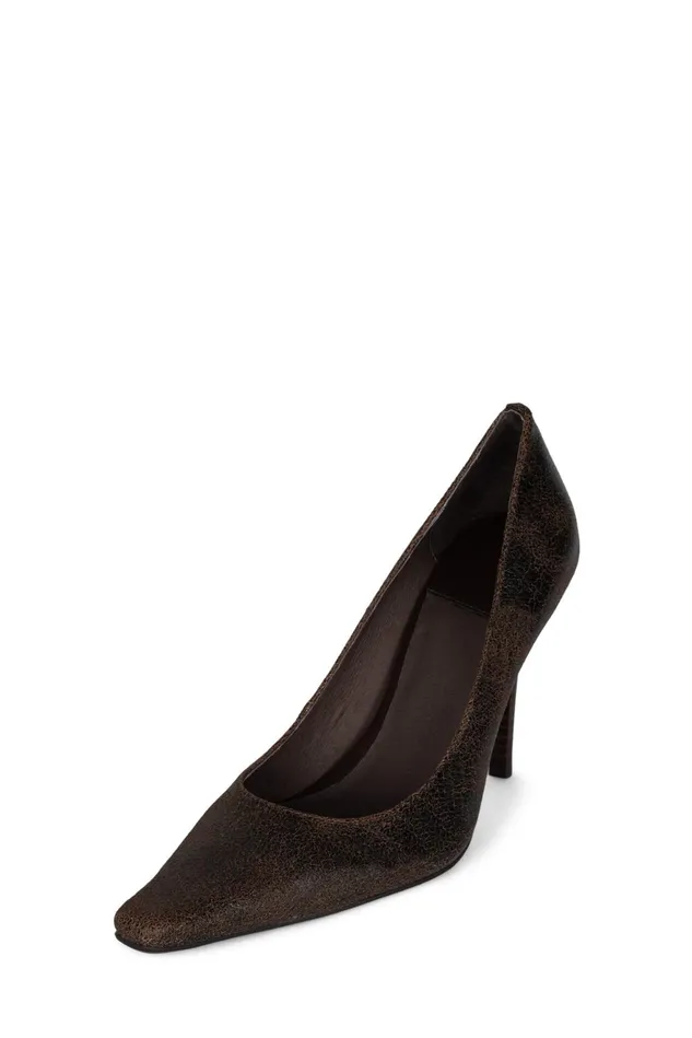 Jeffrey Campbell EVELIE Black Distressed Women Pump