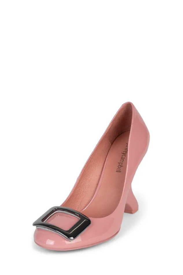 Jeffrey Campbell FALSETTO Pink Patent Silver Women Pump