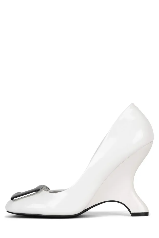 Jeffrey Campbell FALSETTO Pink Patent Silver Women Pump