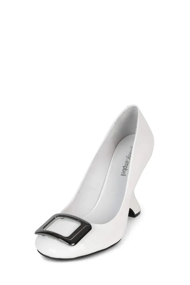 Jeffrey Campbell FALSETTO Pink Patent Silver Women Pump