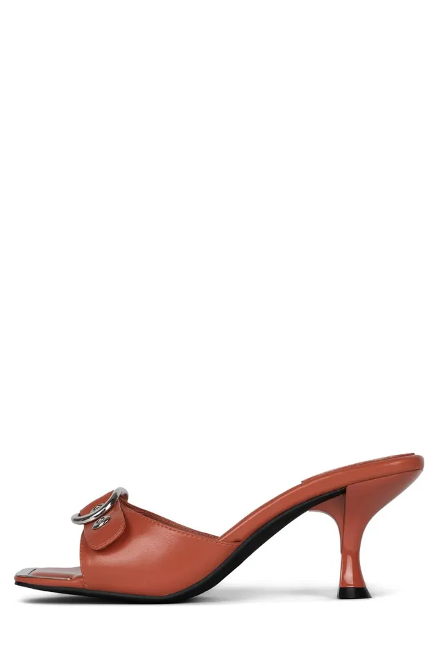 Jeffrey Campbell FASTENUP Red Silver Women Heel