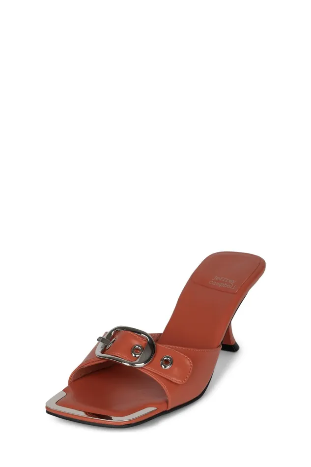 Jeffrey Campbell FASTENUP Red Silver Women Heel