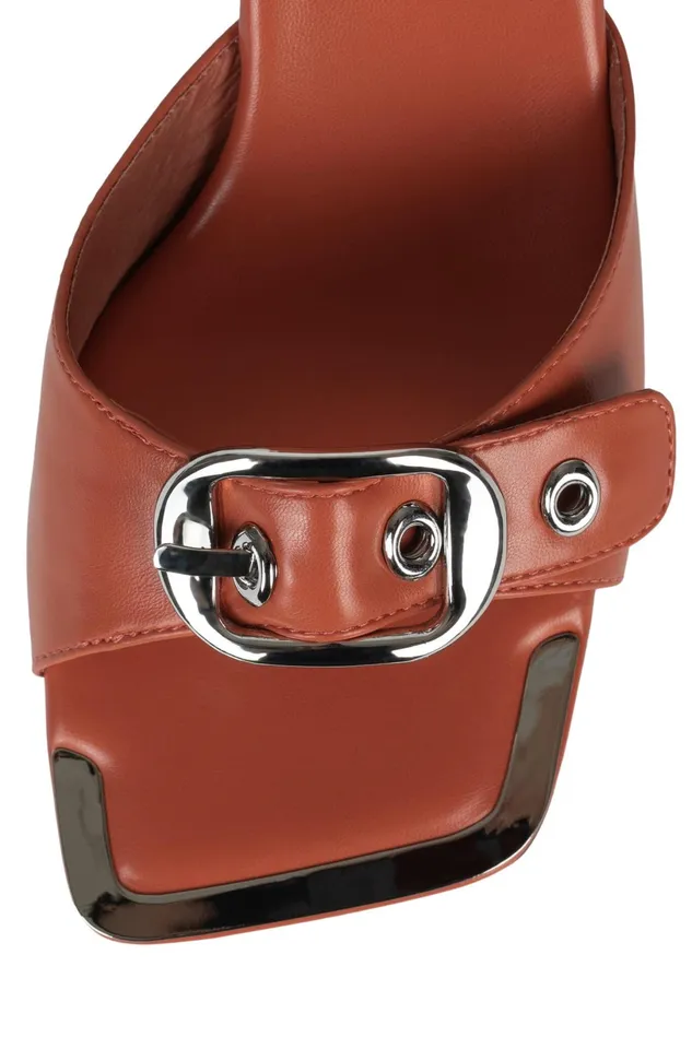 Jeffrey Campbell FASTENUP Red Silver Women Heel