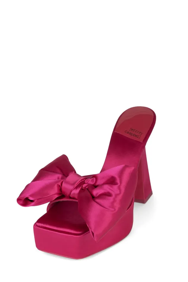 Jeffrey Campbell GAZENIA Fuchsia Satin Women Sandal