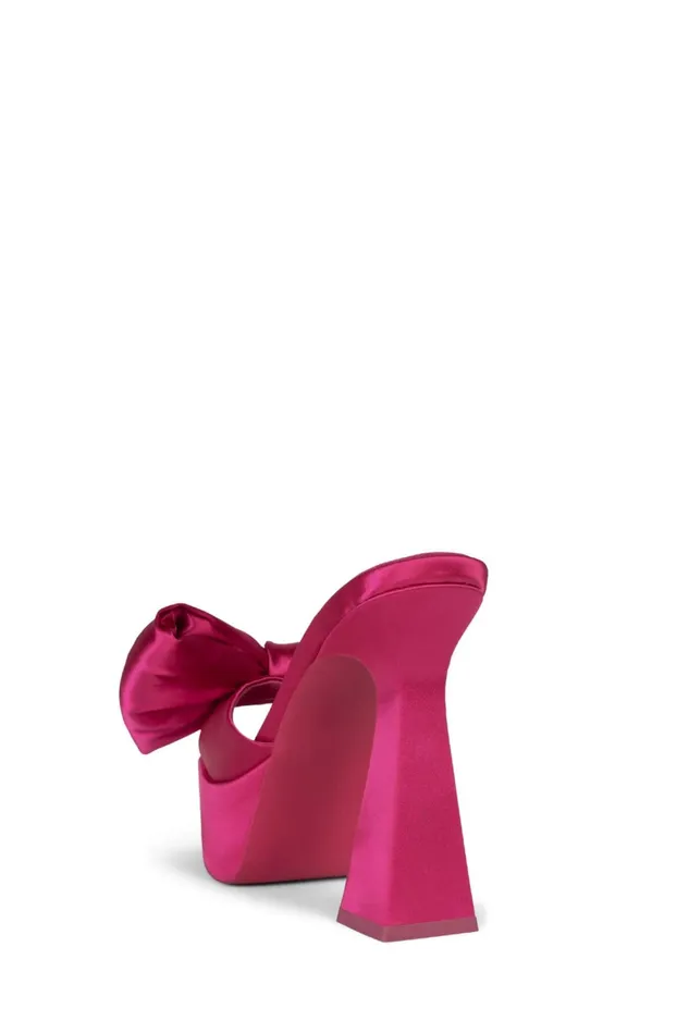 Jeffrey Campbell GAZENIA Fuchsia Satin Women Sandal
