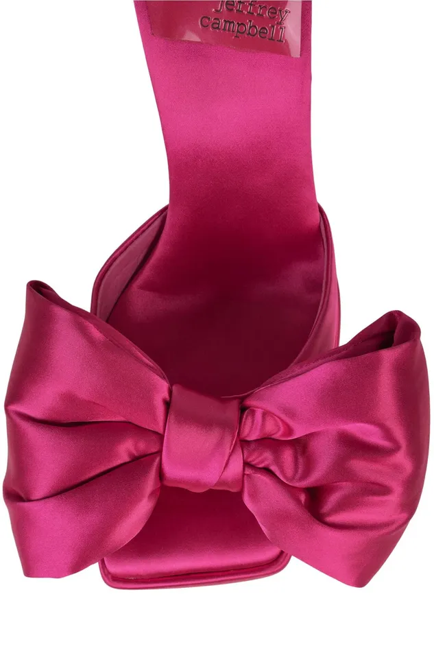 Jeffrey Campbell GAZENIA Fuchsia Satin Women Sandal