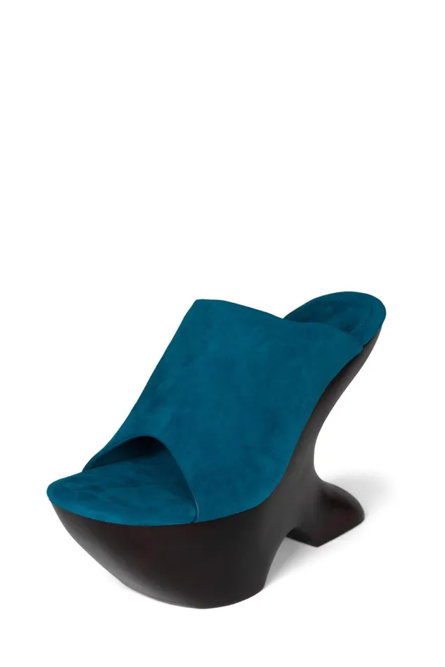 Jeffrey Campbell GIAH2 Teal Suede Brown Women Heel