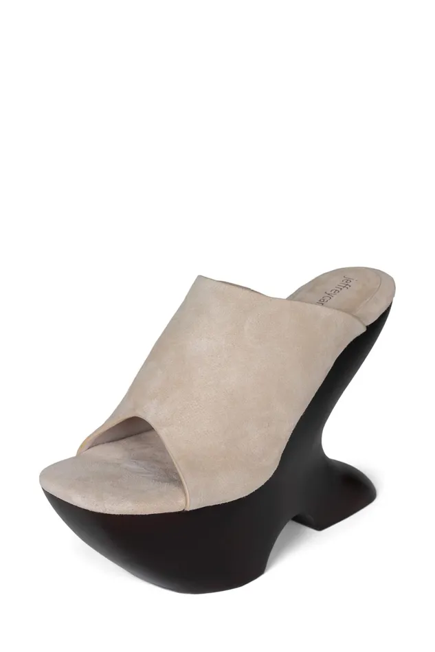 Jeffrey Campbell GIAH2 Teal Suede Brown Women Heel