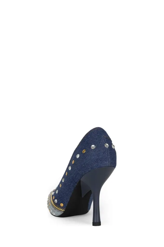Jeffrey Campbell GIMMEMORE Blue Denim Multi Women Pump