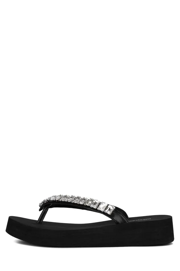 Jeffrey Campbell ICONICSS Black Clear Women Sandals Under 100
