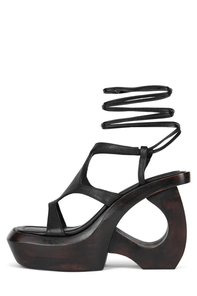 Jeffrey Campbell IDOLIZE Black Brown Women Sandal