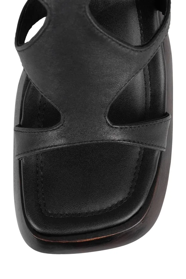 Jeffrey Campbell IDOLIZE Black Brown Women Sandal