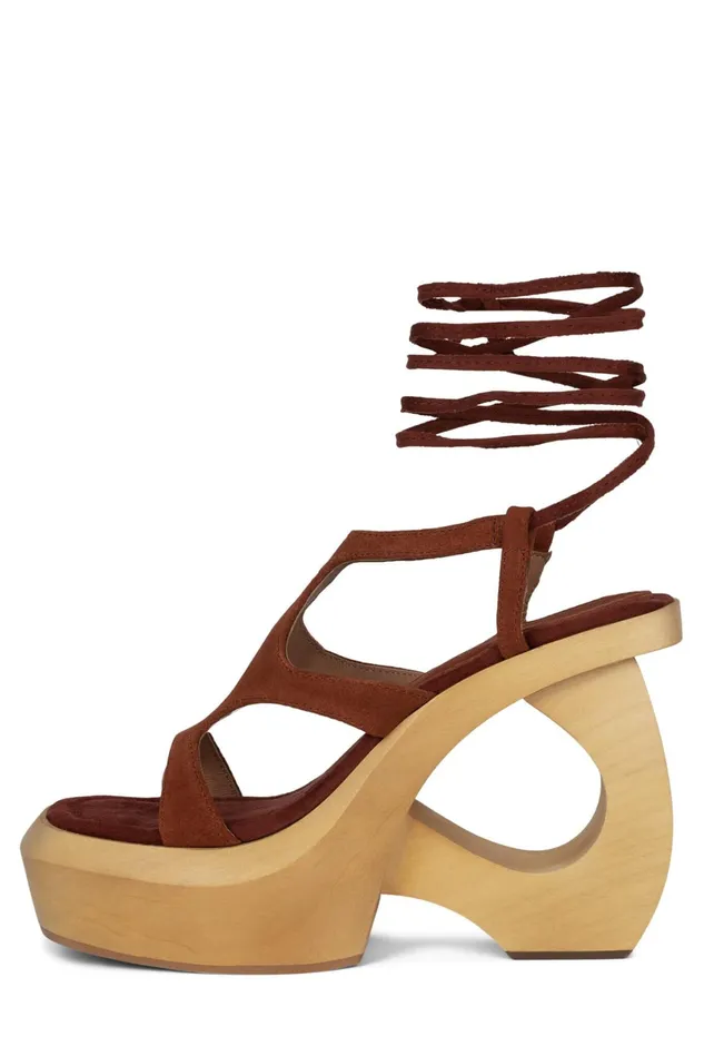 Jeffrey Campbell IDOLIZE Black Brown Women Sandal