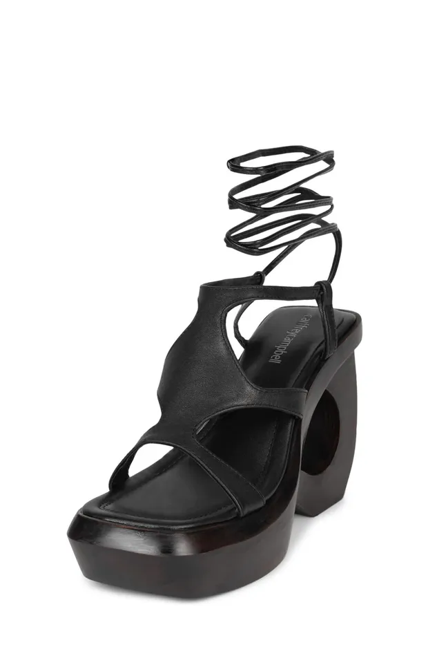 Jeffrey Campbell IDOLIZE Black Brown Women Sandal