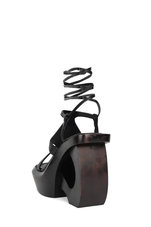 Jeffrey Campbell IDOLIZE Black Brown Women Sandal