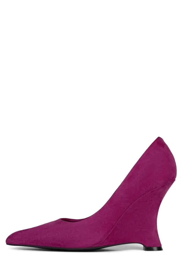 Jeffrey Campbell INTRIGUED Fuchsia Suede Women Pump
