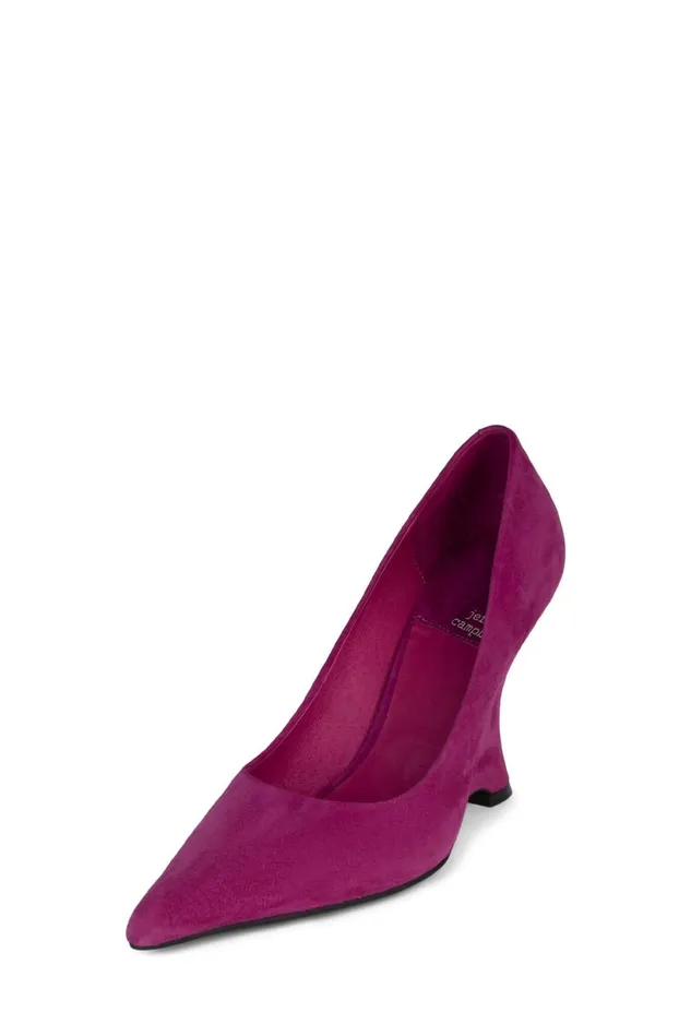 Jeffrey Campbell INTRIGUED Fuchsia Suede Women Pump