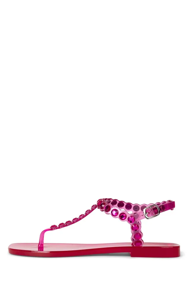 Jeffrey Campbell JEMMIN Fuchsia Shiny Women Sandals Under 100