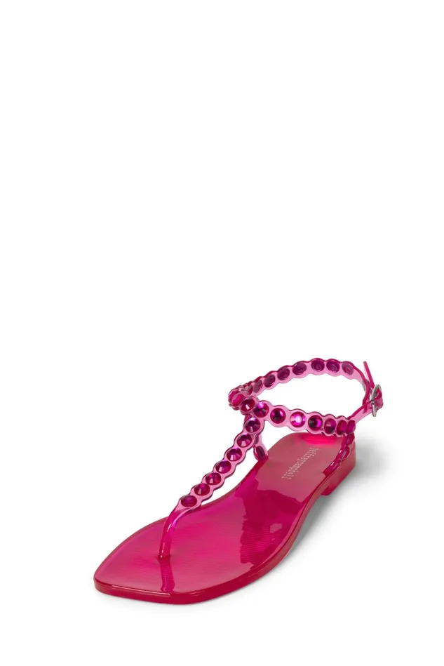 Jeffrey Campbell JEMMIN Fuchsia Shiny Women Sandals Under 100