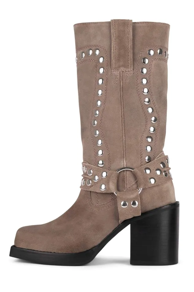 Jeffrey Campbell JUVENILES Taupe Suede Silver Women Ankle To Mid