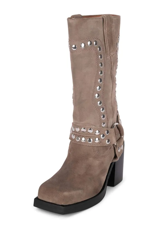 Jeffrey Campbell JUVENILES Taupe Suede Silver Women Ankle To Mid