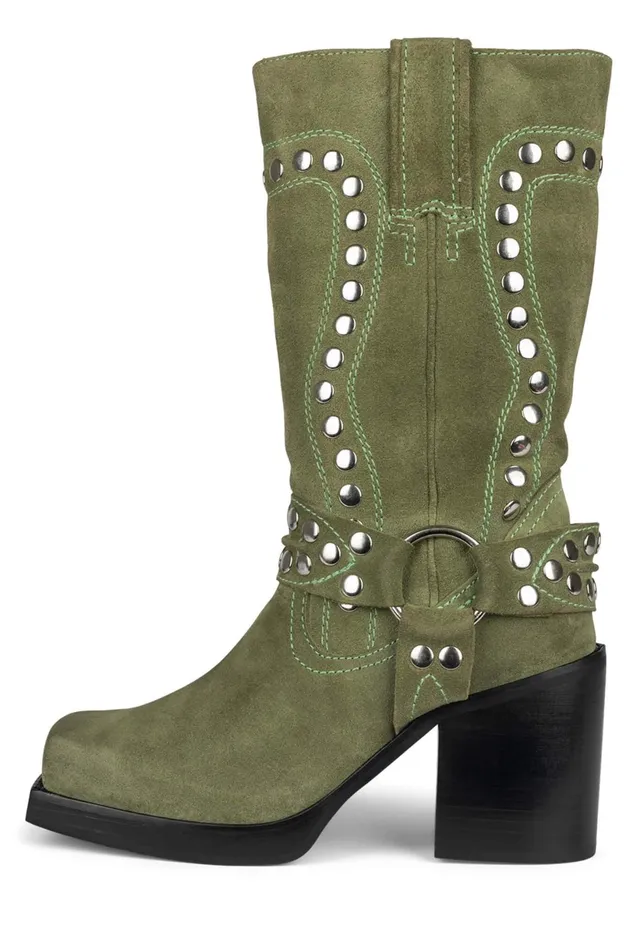 Jeffrey Campbell JUVENILES Taupe Suede Silver Women Ankle To Mid