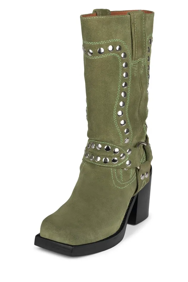 Jeffrey Campbell JUVENILES Taupe Suede Silver Women Ankle To Mid
