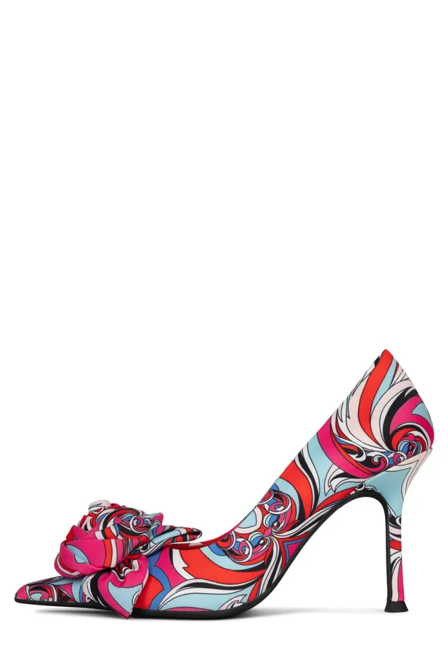 Jeffrey Campbell LAFLEUR Red Blue Combo Women Pump