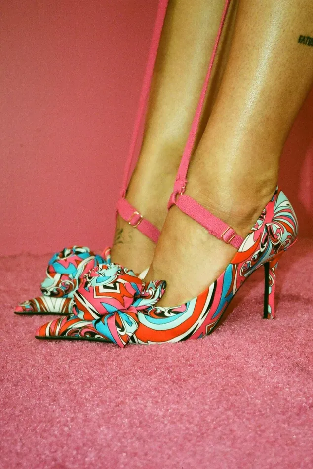 Jeffrey Campbell LAFLEUR Red Blue Combo Women Pump